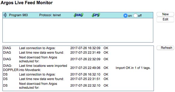 Image of the Argos Live Feed Monitor.