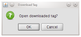 Download Tag window.